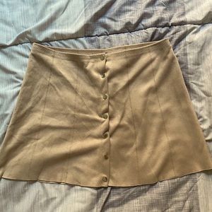 Cute pinkish cream button up mini skirt